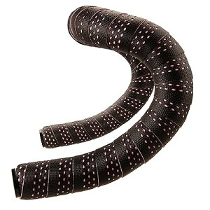 自転車 EVA+シリコン ロードバイク ドロップハンドル バーテープ エンドプラグ付き 左右セット SSブラック/ピンク