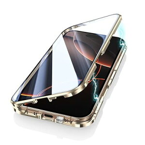 iPhone 16 Pro P[X SʃJo[ bN@\t+}Olbg ʃNAKX SbN Jی A~op[ ACtH16 Pro KXP[X ʃP[X  (S[h, iPhone16Pro
