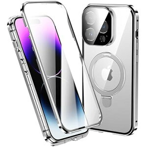 iPhone 15 Pro p P[X MagSafeΉ CX[dΉ SʃJo[ Ot X^h@\ ̌^Yی bN ʃP[X}Olbg KX ACtH15pro Jo[ NA P[