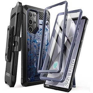 SUPCASE Galaxy S24Ultra P[X 5G 2024N SC-52E SCG26 ČRMILKi擾 񖇑OʃJo[ ]xgNbvt X^h@\ یtBt wFؑΉ ϏՌ ho AEghA ی S24E