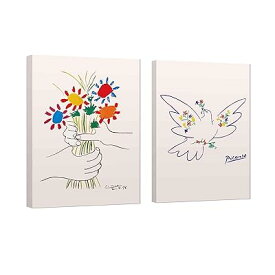 ピカソ 「 花束を持つ手 」 「 花と鳩 」 ピカソ ポスター アート パネル ピカソ 絵 絵画 アートパネル アートフレーム モダン ポスター 装飾画 キャンバス 飾り絵 シリーズ アート ボード 部屋飾り 玄関 壁掛け 壁飾り 壁の絵 ソファの背