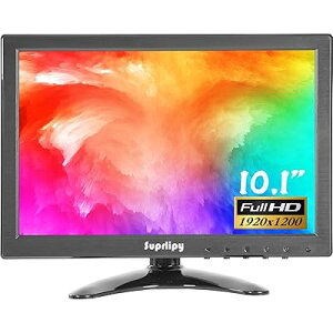 Suprlipy 10C` FHD ^IPSj^[ LCDfBXvCXN[ 1920x1200 60Hz 16:10 BNC VGA AV͕t EhXs[J[ CCTVhƃJ DVR PC Q[@p