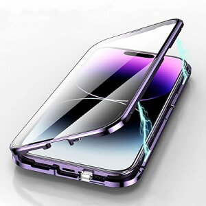 bNt iPhone14 Pro Max P[X OʃJo[ Jی KXtBt }Olbg ACtH14 Pro Max ʃP[X 360 KXP[X A~ op[  NA,