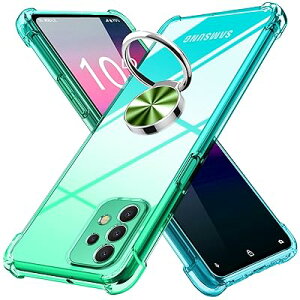 Galaxy A53 5G ケース リング付き クリア 薄型 グラデーション色 ケース SC-53C SCG15 ケース 軽量 tpu 耐衝撃 スマホケース 透明 米軍MIL規格取得 おしゃれ 黄変防止防塵一体型 人気 車載ホルダー ギ