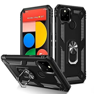 GTUJWN Google Pixel 5a ケース リング付き 耐衝撃 TPU 車載対応ホルダー対応 スマホケース PC スタンド機能 薄型 軽量 グーグル ピクセル5a カバー カメラ保護 衝撃吸収 指紋防止 黄変防止 一体型 四