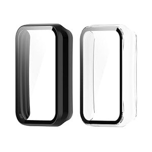 SHEAWA OPPO Band 2�p�P�[�X �J�o�[ 2�Z�b�g PC+�����K���X�t�B���� 9H�d�x �ی�P�[�X �ی�J�o�[ �ϏՌ� �S�ʕی� �A�N�Z�T���[ (�u���b�N+����)