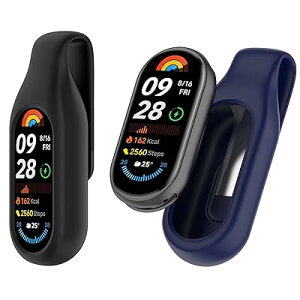 Xiaomi Smart Band 10/Band9/Band 8 �o���h�N���b�v�z���_�[�P�[�X�����\�t�g�V���R�[���o���h�A�N�Z�T���[Xiaomi Smart Band 10/9/8�N���b�v�P�[�X�A�N�Z�T���[�ƌ݊����̂���N���b�v (��+��)