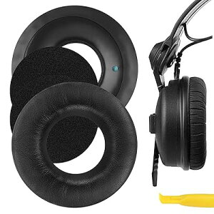 Geekria �C���[�p�b�h QuickFit �݊��� �p�b�h �[���n�C�U�[ Sennheiser HD25-1, HD25-II, HD25SP, HD25SP-II �w�b�h�z���ɑΉ� �p�b�h �C���[/�C���[�J�b�v (�v���e�C�����U�[/�u���b�N)