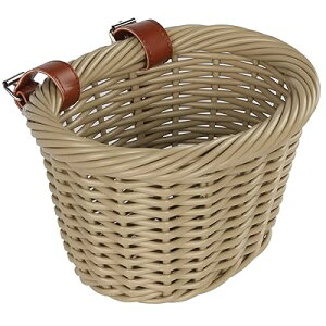 AVASTA ミニサイズ自転車前かご 折りたたみミニペロキッズバイク対応 ハンドルバーベルト付け 茶色 Sサイズ