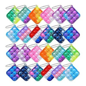 スクイーズ玩具 プッシュポップ キーホルダー プッシュポップ セット フィジェットおもちゃ プッシュポップポップ バブル感覚 知育玩具 減圧グッズ ストレス解消 インテリジェンス発展 洗