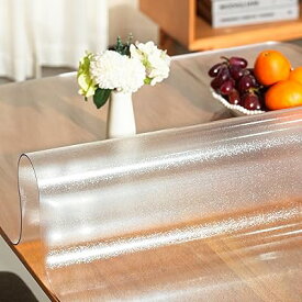 Geluoxi テーブルマット エンボス加工 テーブルクロ ス 80*120cm PVC デスクマット マット テーブルカバー ビニールマット ビニール クリア 厚さ1.5mm 長方形 縮みなし 防水 汚れ防止 撥水加工 はカスタマイズ可能です