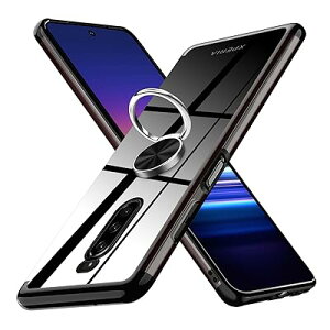 Xperia 1 P[X O NA ϏՌ 9150 SO-03L SOV40 Jo[  TPU y ^ Xgbvz[t ϖh~ 360°] ԍڃz_[ ubN 2-Xp1-01