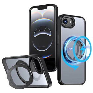 PRODELI For iPhone 16e ��p �P�[�X ��4���� �J�o�[ �ČRMIL�K�i 360°��]�X�^���h�@�\ iPhone SE4 �P�[�X �ϏՌ� �}�O�l�b�g���� �����h�~ �����Y�ی� �}�b�g�� ������� �����O ���C�����X�[�d�Ή� �X