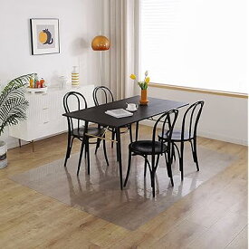 XinGe ダイニングマット クリア PVC 床 保護シート 180*200cm 厚さ1.5mm 特大サイズ 床を保護するダイニングマット 超大判 カーペットプロテクターマット クリアマット テーブルマットおしゃれ 滑り止め 汚れ防止 床暖房対応 お