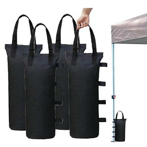 ToopTapu タープ テント重り (4個セット/容量6L*4) テント ウェイト テント 重り 水 テント 重し タープ ウエイト マルチ ウエイト 水 ウェイトバッグ バンドテープ付き タープテント 重し キャン
