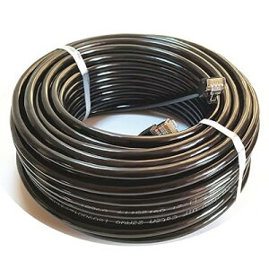 50M CAT6A 屋外 LANケーブル 屋外仕様 2重被覆 PoE対応 カテゴリー6A 屋外用 コネクタ付 インターネットケーブル 紫外線 難燃性 耐候性 高耐久 ケーブルクリップ付属 LAN配線 アウトドア 十字セパ