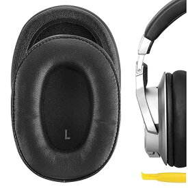 Geekria イヤーパッド QuickFit 互換性 パッド オーディオテクニカ Audio-Technica ATH-SR9 ATH-DSR9BT ATH-DSR7BT ヘッドホンに対応 パッド イヤー/イヤーカップ (プロテインレザー/ブラック