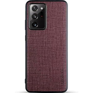 Samsung Galaxy Note 20 Ultra�P�[�X ���n�p�^�[�����U�[�����ɕی쏃�F�X�}�z�P�[�XSamsung Galaxy Note 20 Ultra 5G (Dark Red)