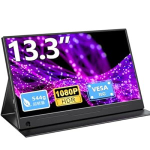 EVICIV oCj^[ 13.3C` ^ y 1920*1080 100sRGBLF IPSpl یJo[t VESAΉ Oo ݑΖ PS4/XBOX/Switch/PC/MacȂǑΉ EVC-1301