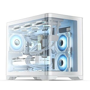 AsiaHorse Micro ATX PCP[X ~h^[ fA`o[ 180° tr[ KX Q[~O PC P[X USB 3.0 |[g 360mm WG[^[ T|[g RTX 40 Ή GAt[ t^[