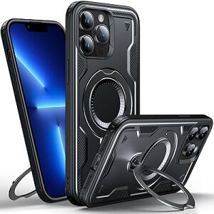 WYUIC �Ή� iPhone 13 Pro �p �P�[�X [Magsafe �Ή�] ��_360° ��] MIL�X�y�b�N �����Ռ��z�� �t���v���e�N�g �����C���r�W�u���X�^���h�t�� �ی�P�[�X �u���b�N