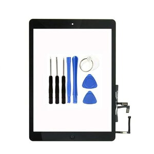 iPad 5 Air 1st Gen A1474 A1475 A1476�̐V�����X�N���[�������X�N���[�������^�b�`�f�W�^�C�U�[�K���X�Z���T�[�A�Z���u��-�z�[���{�^���J�����z���_�[�v���C���X�g�[���S���X�e�b�J�[�u���b�N