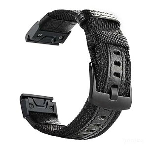 �i�C��������QuickFit�x���g�ɓK������Garmin Fenix 8 47mm / Approach S70 47mm/S62, ��҂ރL�����o�X �N�C�b�N�����[�X�u�����t�� �p�̃K�[�~�� Fenix 7/ 6 / Forerunner 955