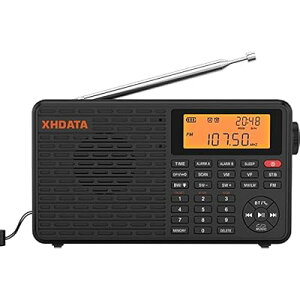 XHDATA D109 Bluetooth �|�[�^�u�� ���^���W�I �Z�g���W�I AM FM SW LW ���C�hFM ���[���h�o���h���W�I BCL���W�I �f�W�^�����W�I DSP �����x��M �d�r�� �[�d�� �ڊo�܂����v �����@�\�t�� �g��TF�J�[�h