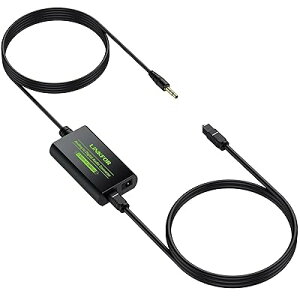 LiNKFOR �A�i���O to �f�W�^�� �����ϊ��� 3.5mm�w�b�h�z�� to ���f�W�^�� �R���o�[�^�[ 48KHz�Ή� 3.5mm�P�[�u������ ���P�[�u���t��