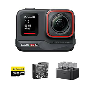 Insta360 Ace Pro - �A�N�V�����J���� �h�� 1/1.3�C���`�Z���T�[��5nmAI �`�b�v���� AI�m�C�Y���_�N�V���� ���|�I�ȉ掿 4K120fps 2.4�C���`�t���b�v���X�N���[�� ���x��AI�@�\ ������ �����A�N�V�����J