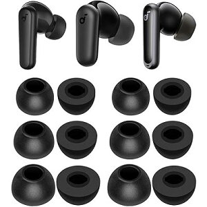 �ᔽ���C���[�s�[�X �E���^�����C���[�s�[�X An-ker Soundcore P40i P30i P20i Space A40�p �C���[�`�b�v �E���^���� Fit in the Case �Չ��� �t�B�b�g�� S/M/L 3�y�A�Z�b�g �u���b�N 214