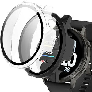 GYOKUYU�u2�F�Z�b�g�v�R���p�`�u�� Garmin�i�K�[�~���j Venu 4 41/45mm ��̌^�P�[�X�ی�J�o�[ +�K���X�t�B���� �h�o �K���X�f�� PC�f�� ���^ �y�� ��U�h�~ Garmin Venu 4 �ی�P�[�X�i�u���b�N�{�N��