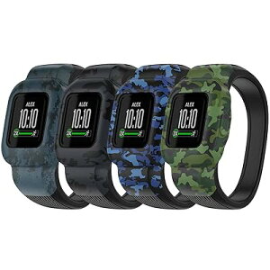 Garmin vivofit jr.3 �݊��o���h Garmin vivofit jr.3 ��p �\�t�g�V���R�[�� �I�[���C�������o�b�N���X�݌v 4�F�Z�b�g (Small 5.5-7.5 inch)