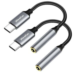 CLEEFUN USB Type-C 3.5mm USB C �C���z���W���b�N�ϊ� �A�_�v�^�[ DAC���� �^�C�vc �C���z�� �ϊ� ���y/�d�b/���ʒ��� �n�C���]�Ή� iPhone15�V���[�Y/iPad/iPad Pro/Android/typec