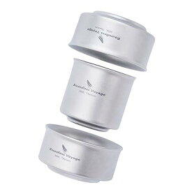 Boundless Voyage チタン おちょこ ぐい呑み 30ml 超軽量 二重構造 おしゃれ お猪口 キャンプ 熱燗 日本酒 ティー ミニカップ ぐい飲み 酒器 湯呑み 盃 ソロキャンプ アウトドア キャンプ用品 (3つのセット Ti3148D