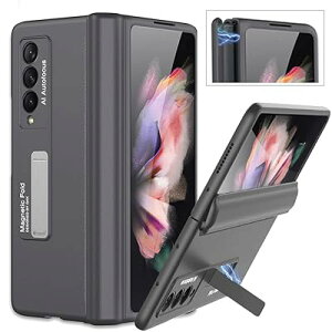 Miimall Galaxy Z Fold 3 SC-55B/SCG11��p �P�[�X ���� �}�O�l�`�b�N�f�U�C�� �M�����N�V�[ Z Fold 3 �J�o�[ �J�����ی� �S�ʕی�P�[�X �X�^���h�@�\ PC�ޗ� �y�� �h�Ռ� �M�����N�V�[ Z Fold 3