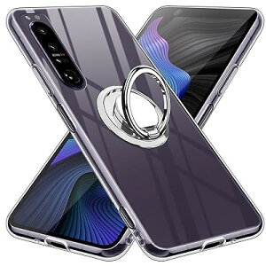Xperia 1 IV �P�[�X �N���A �����O�t�� TPU �G�N�X�y���A 1 IV SO-51C SOG06 �J�o�[ ��p ���ϖh�~ �ϏՌ� ���^ �P�[�X �ԍڃz���_�[�Ή� �X�g���b�v�z�[���t�� ����~�� �����h�~