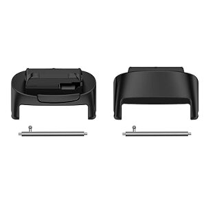 Fitbit Inspire 3 �����p�o���h Fitbit Inspire 3 �p�o���h�A�_�v�^�[ ��12mm �X�g���b�v�R�l�N�^�[ �A���� �������� �X�e�����X�� �����ȒP ���F�I�� (�u���b�N)