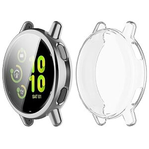 RuenTech�J�o�[ �Ή�Garmin vivoactive 5�P�[�X Garmin vivoactive5 �X�}�[�g�E�H�b�`�p�\�t�g TPU �ϏՌ��P�[�X ���b�L���H ��̌^�ی�J�o�[ �戵�ȒP �����ߗ� (�����{�V���o�[)