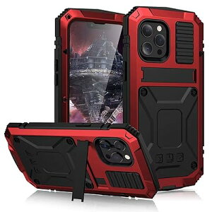 Moogukadan �h�o iPhone 14 Pro�p�̃P�[�X �ϏՌ� �����h�� �w�r�[�f���[�e�B�ی� �����K���X���� �X�^���h�@�\ 360°�S�ʕی� ���� �A���~���� �R�p �ČRMIL�K�i�擾 �O�h�A���~�P�[�X �j�� (��)