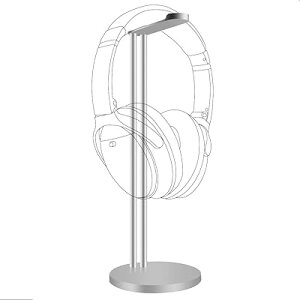 Geekria �w�b�h�z���X�^���h �A���~�j�E������ �I�[�o�[�C���[ �w�b�h�z���A�Q�[���w�b�h�Z�b�g�p�� �z���_�[, �f�X�N�f�B�X�v���C�n���K�[ ���ȃw�r�[�x�[�X �[ �\�j�[ Sony WH-1000XM6, WH-1000X