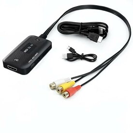 KKM-ラブショーRCA to HDMI 変換コンバーター AVコンポジット to hdmi変換アダプター 3色端子 hdmi 変換コンバータ 古いゲーム機（XBOX、PS1、PS2、SNES、Wii、N64）古いレコーダー(DVD、VCR、VHS)