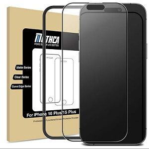 Mothca �A���`�O���A iPhone 16 Plus�p/iPhone 15 Plus�p �S�ʕی� �K���X�t�B���� ���˖h�~ �w��h�~ �������� �����K���X �t�B���� �T���T�� �����x�^�b�` �Q�[���t�B���� �K�C�h�g�t�� �t�� ���{��