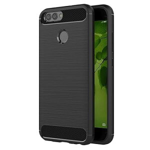 Gosento For HUAWEI nova 2 HWV31 �P�[�X �V���R�� �Ռ��z���J�o�[ �h�w�� HUAWEI nova 2 HWV31 �P�[�X �J�o�[ (�u���b�N)