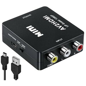 RCA to HDMI �ϊ��R���o�[�^�[ AV to HDMI �ϊ��R���o�[�^�[ RCA �R���|�W�b�g �i�ԁA���A���j 3�F�[�q hdmi �ϊ��A�_�v�^ 1080P/720P�؂�ւ�