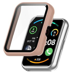 LICHIFIT OPPO Watch Free�p�ی�P�[�X HUAWEI WATCH FIT/FIT NEW�ɂ��Ή� �J�o�[ PC�t���[�� �����K���X�t�B���� ��̌^ �X�}�[�g�E�H�b�`�J�o�[ �E���ȒP �ϏՌ� ���h�~�y�� ������� �A�N�Z�T���[ (