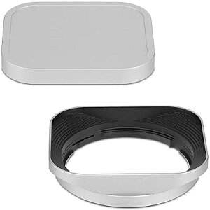 Haoge �V���o�[ ���^�� �X�N�G�A �����Y�t�[�h �x�m�t�B���� XF33mm F1.4 R WR �����Y�A�t�W�m�� XF 16-50mm�A�t�W XF 23mm f/1.4 R LM WR �����Y�p �t�[�h �V�F�[�h �o���l�b�g�}�E���g