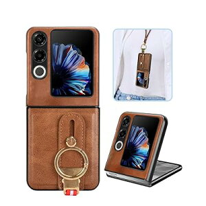 Nubia flip 2 �p �P�[�X YAJOJO ���ƃL�b�N�X�^���h�@�\ ���|�� �X�g���b�v�t�� �ϏՌ� �����Y�ی� ���烌�U�[�[ + TPU�P�[�X �v�̎��� ��ʃ����Y�ی� �����h�~ �g�уJ�o�[ �w��h�~ Nubia flip 2 ��
