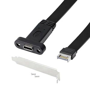 CERRXIAN usb 3.1 �t�����g�p�l���w�b�_�[ ���� type c�����P�[�u�� Type-E �I�X - �^�C�v-C���X�����P�[�u�� usb 3.1 gen2 10gbps �p�l���}�E���g�l�W�t�� �S��50cm