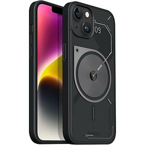 Aulumu A15 ���C�P�[�X iPhone 14 Plus�p MagSafe�Ή� ������ �}�b�g�J�o�[ �n�[�h�V�F�� �w��h�~ �X�����\�t�gTPU�t���[�� 6.7�C���` - �u���b�N